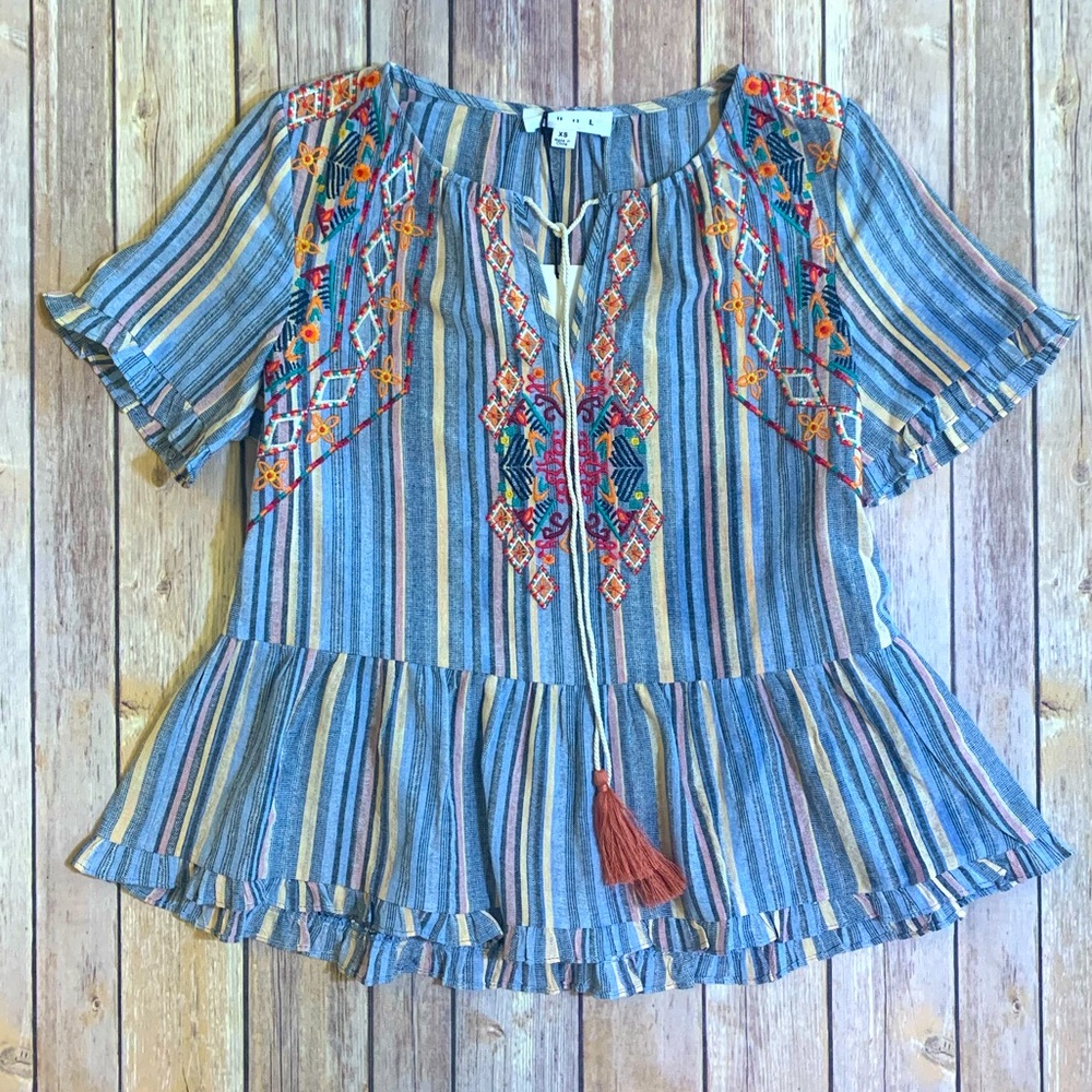 NWT Embroidered Top